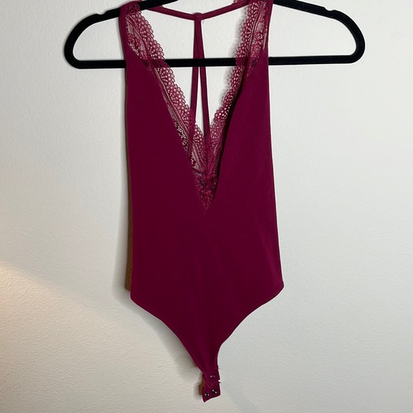 Burgundy Body Suit - Picture 1 of 3